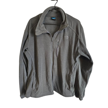 Polar Edge Mens Sz M Full Zip Fleece Jacket Dark Taupe