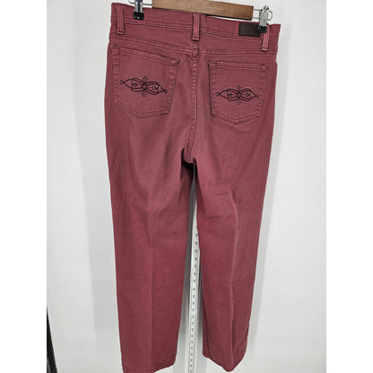 Lee Classic Fit Womens Sz 10P Petite Slim Leg Jeans Dark Blush Pink