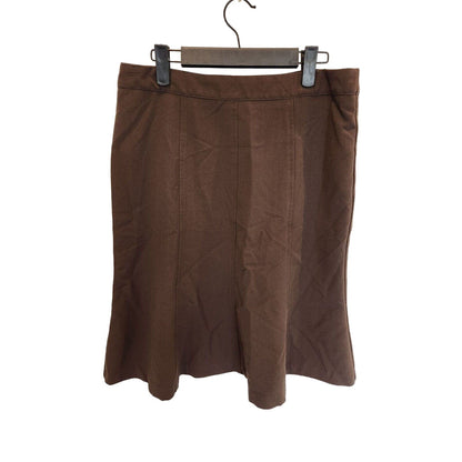 Sakkas Womens Sz M Knee Length Career Skirt Dark Brown