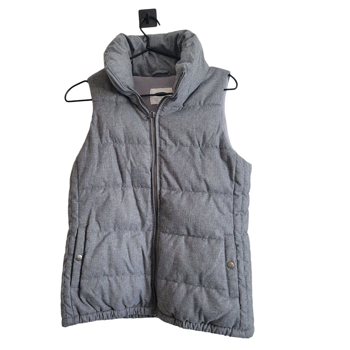 Old Navy Womens Sz XS Light Gray Puffer Jacket Vest Quilted