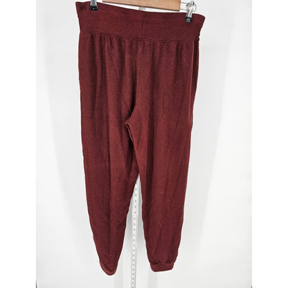 Cuddl Duds Womens Sz M Ultracozy Jogger Lounge Pants SweatpantsRust Red