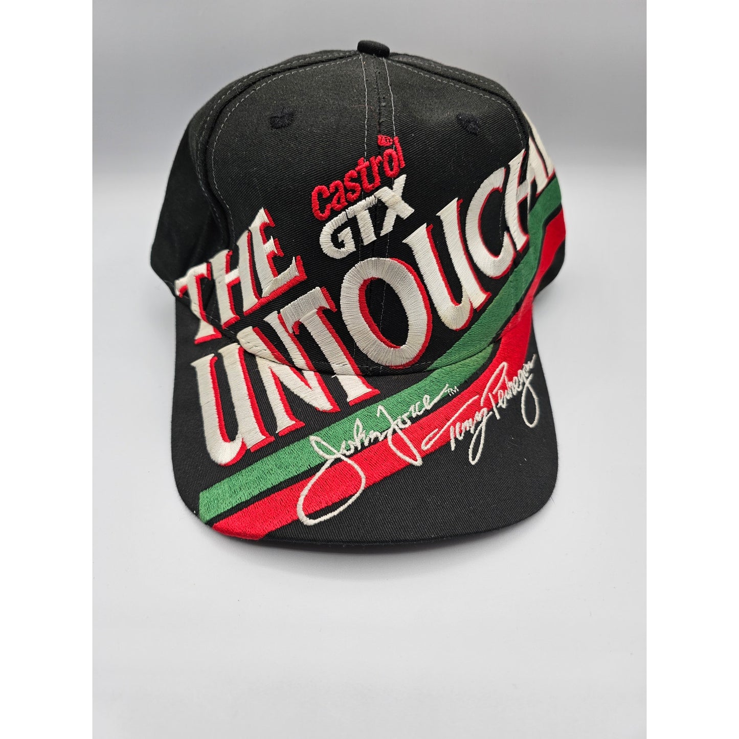 Vintage John Force The Untouchables Rare Castrol Baseball Hat Embroidered