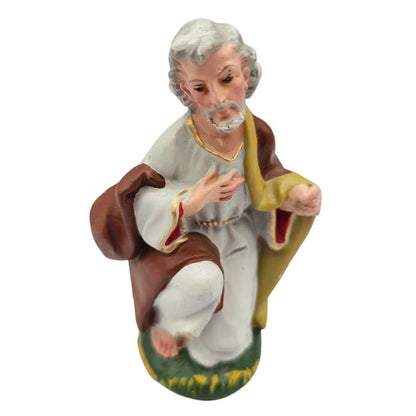 Vintage 1960s Paper Mache Christmas Nativity Figure Kneeling Wise Man Fontanini