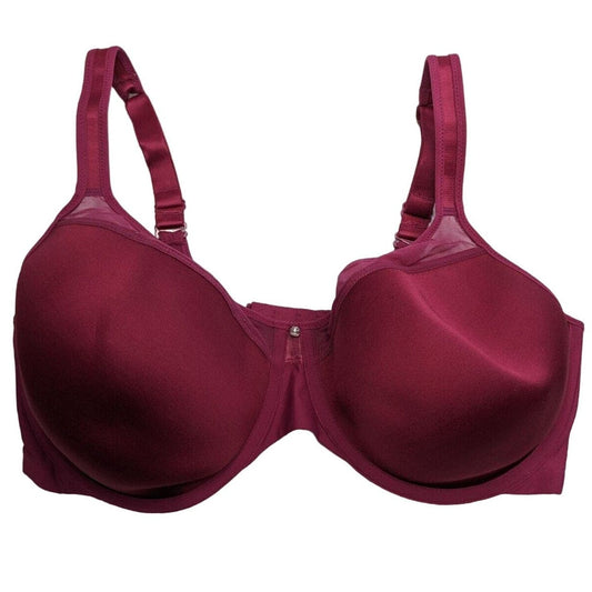 Bali Womens Sz 38DD Classic T Shirt Bra Dark Burgundy Red