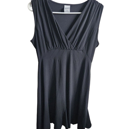 Vintage Old Navy Womens Sz M Knee Length Sleeveless Dress Solid Black