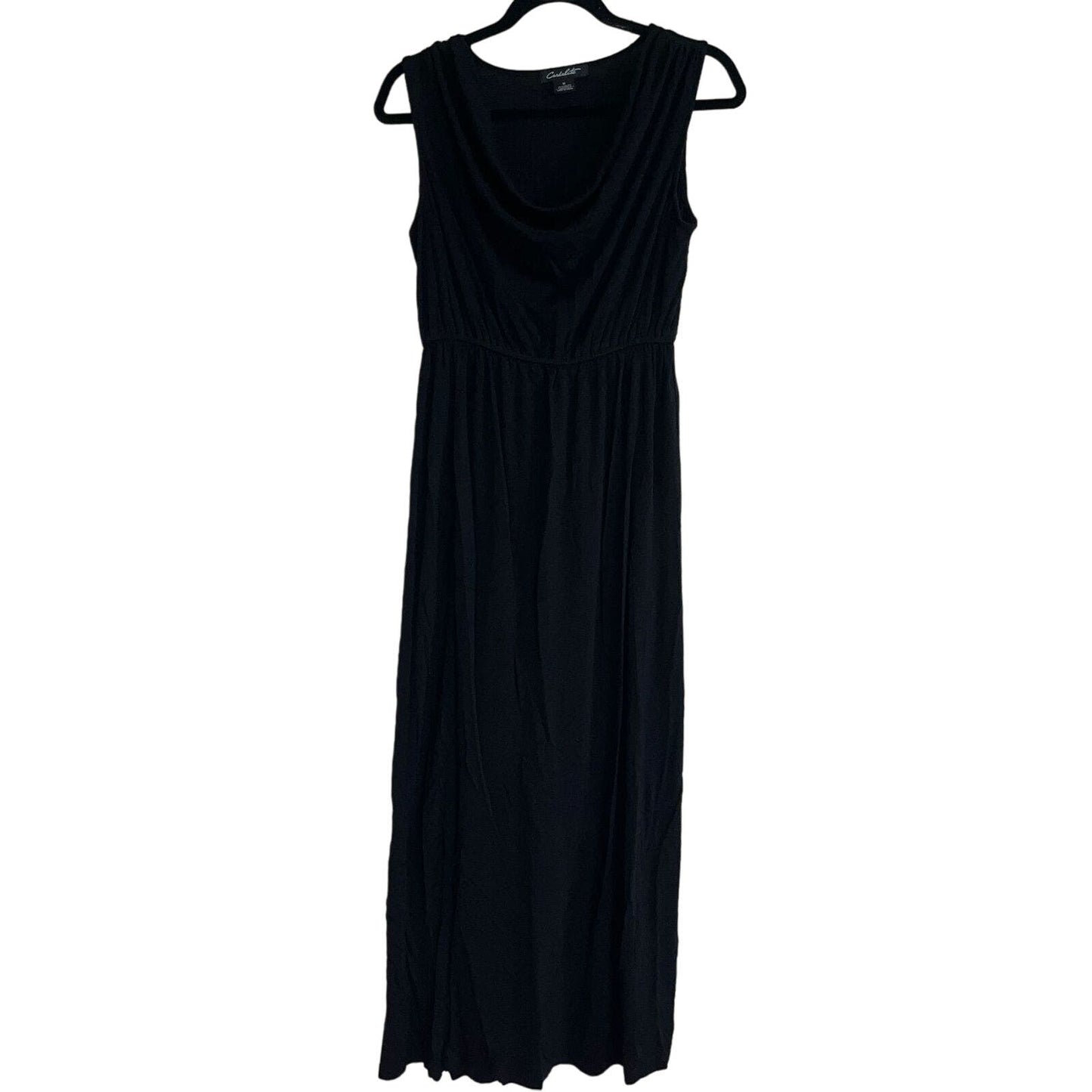 Candalate Womens Sz M Maxi Dress Black Sleeveless Scoop Neck