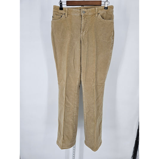 St Johns Bay Womens Sz 6 Classic Bootcut Corduroy Pants Beige Tan