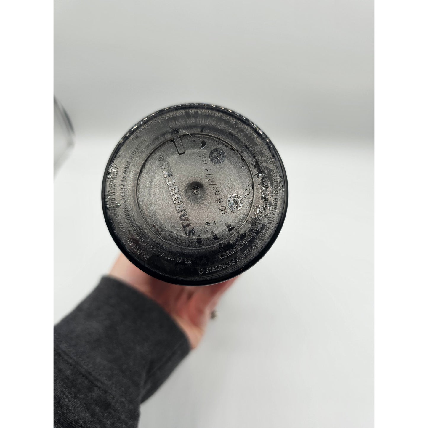 Starbucks 16oz Plastic Tumbler Black w/ Tortoise Shell Lid