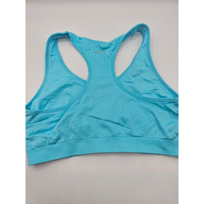 Jockey Womens Sz L Racerback Sports Bra Bright Blue