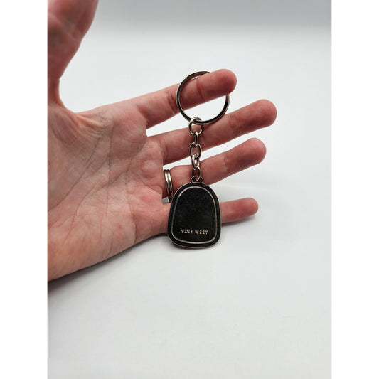 Nine West Silver Tone Keychain Silver Chain w/ Charm