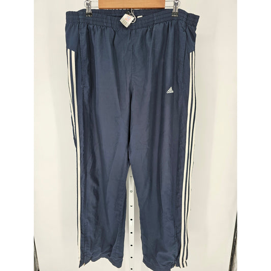 Adidas Mens Sz XL Classic Track Basketball Pants Navy Blue Clima 365