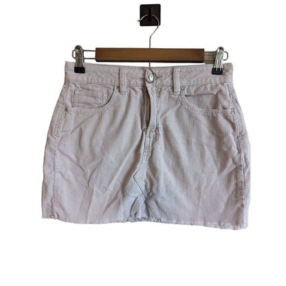Pacsun Sz 25 Light Purple Corduroy Mini Skirt Frayed Hem