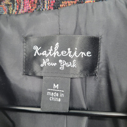 Katherine New York Womens Sz M Vintage 1990s Blazer Tapestry Style Floral
