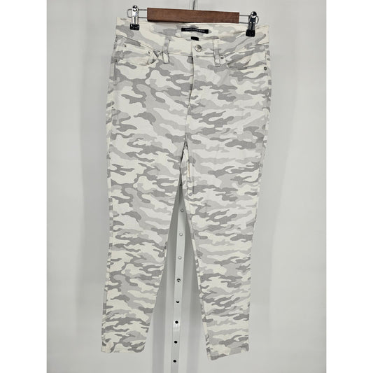 Calvin Klein Jeans Womens Sz 30 Skinny Jeans Gray White Camo Camouflage