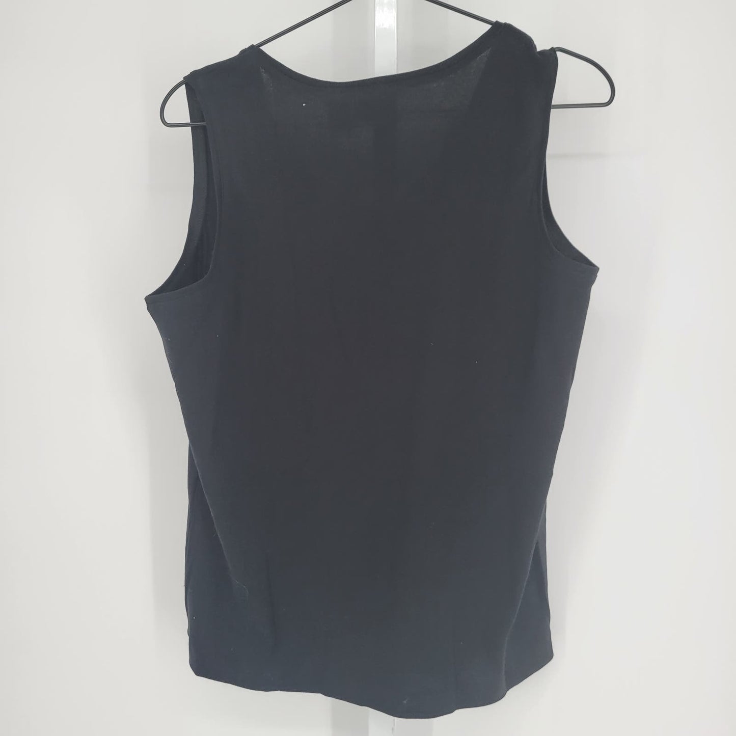 Additions by Chicos Womens Sz 2 (XL) V Neck Tank Top Black Layering Piece