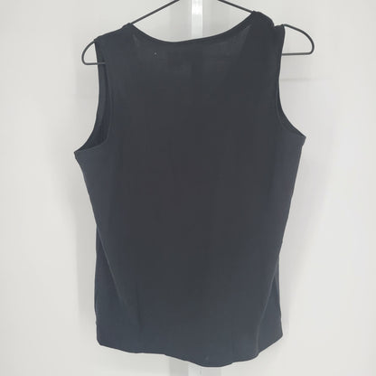 Additions by Chicos Womens Sz 2 (XL) V Neck Tank Top Black Layering Piece