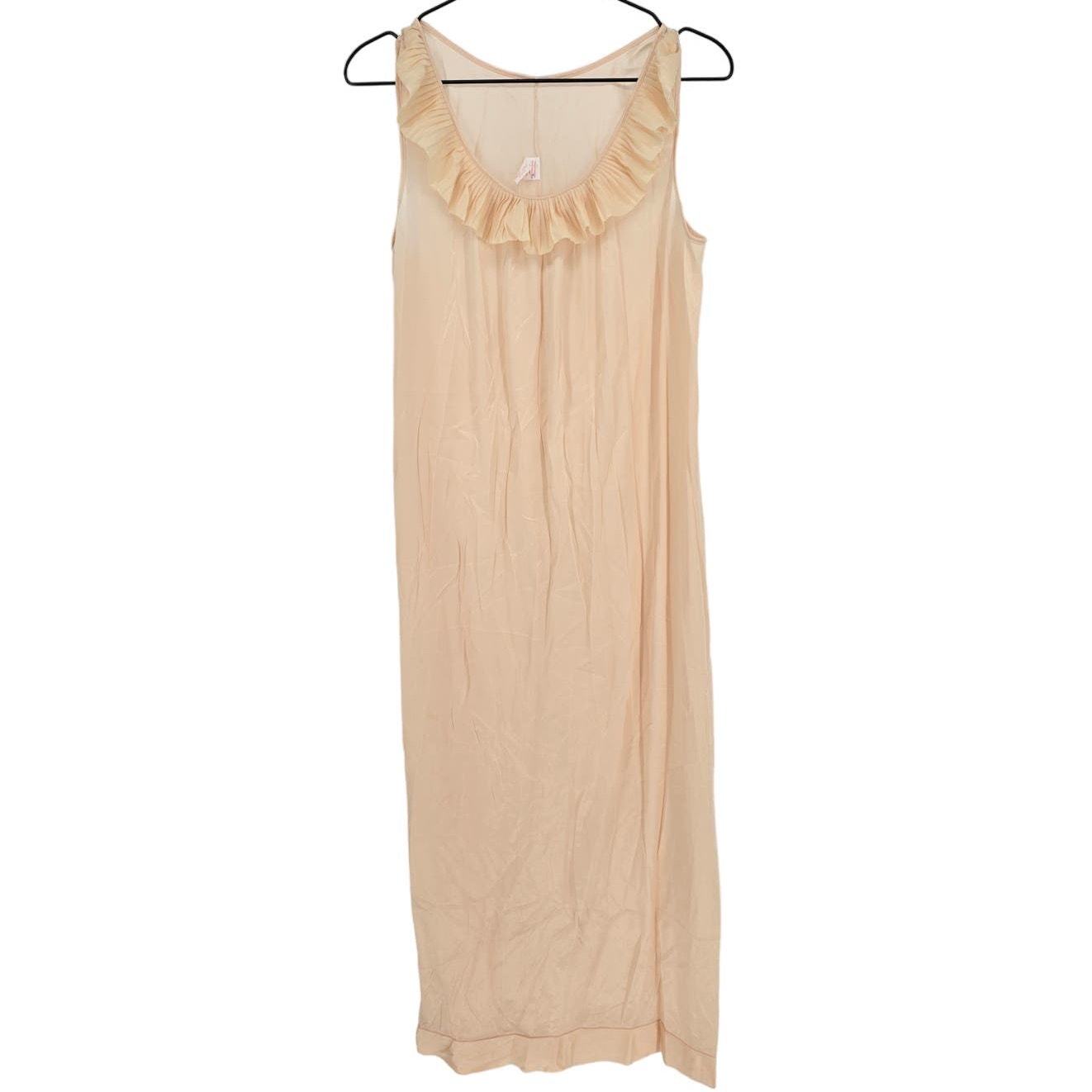 Vintage 1970s Sears Womens Sz M 100% Nylon Maxi Length Nightgown Light Pink