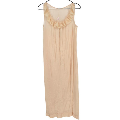 Vintage 1970s Sears Womens Sz M 100% Nylon Maxi Length Nightgown Light Pink