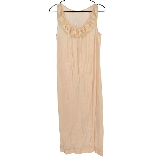Vintage 1970s Sears Womens Sz M 100% Nylon Maxi Length Nightgown Light Pink