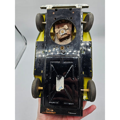 SH HORIKAWA TIN TOY CAR TACOT TOY ANTIQUE METAL TOLE LITHOGRAPHY JAPAN