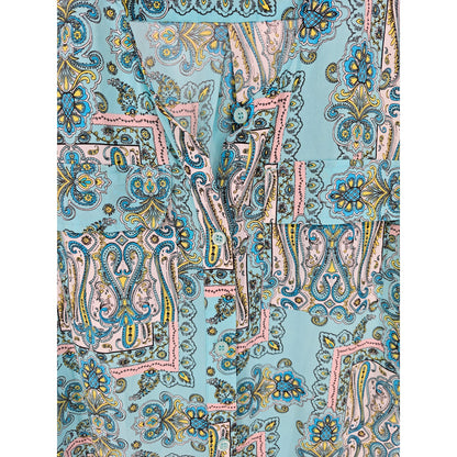 Victorias Secret Womens Sz S Belted Shirt Dress Blue Paisley Print Satin