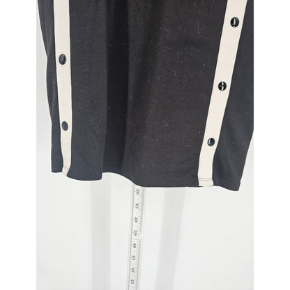 Divided by H&M Womens Sz L Knee Length Sleeveless Dress Black White Retro