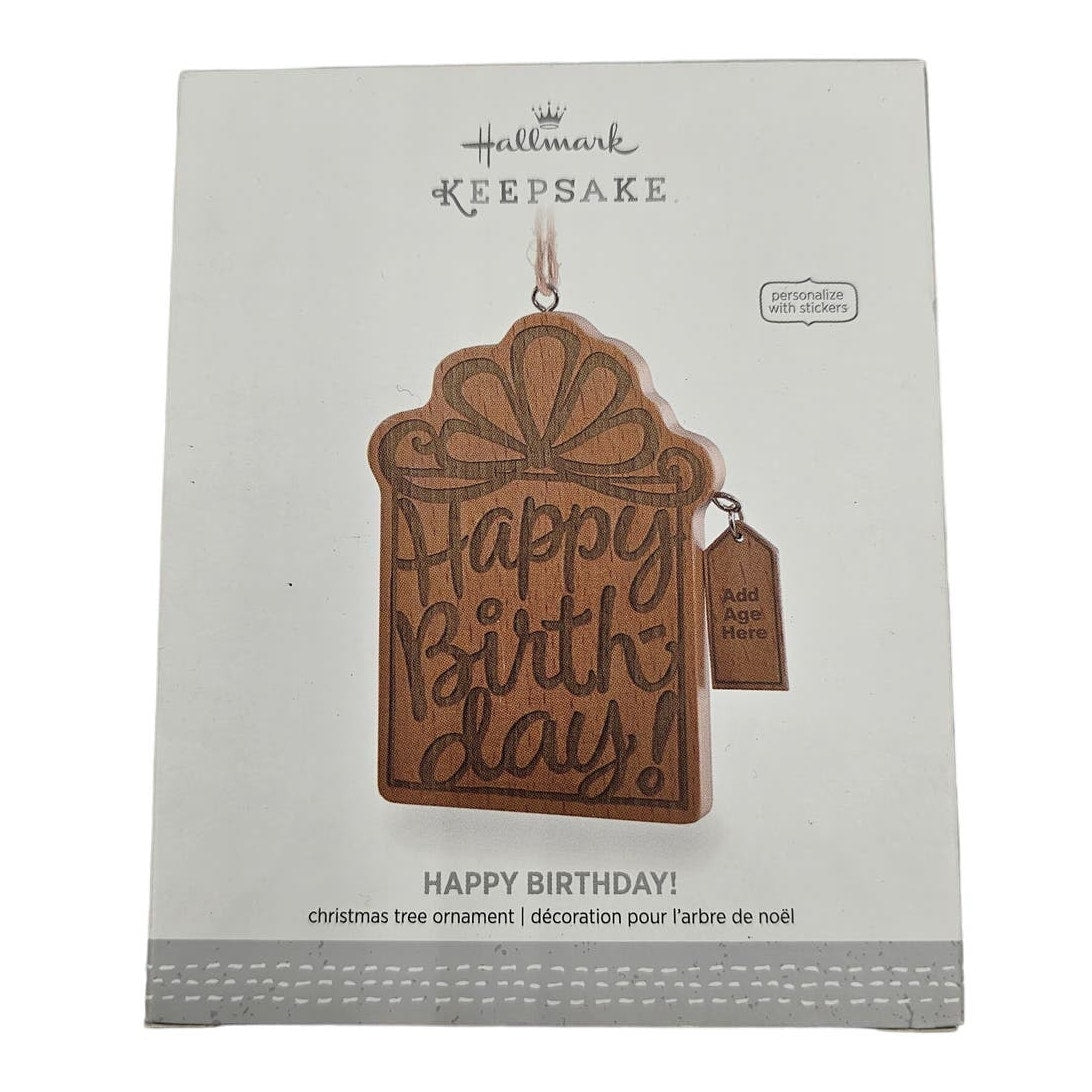 Hallmark Keepsake Christmas Ornament Happy Birthday Present Customizable