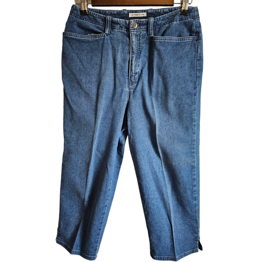 Villager sport Womens Sz 6 Cropped Blue Jeans Medium Wash Liz Claiborne