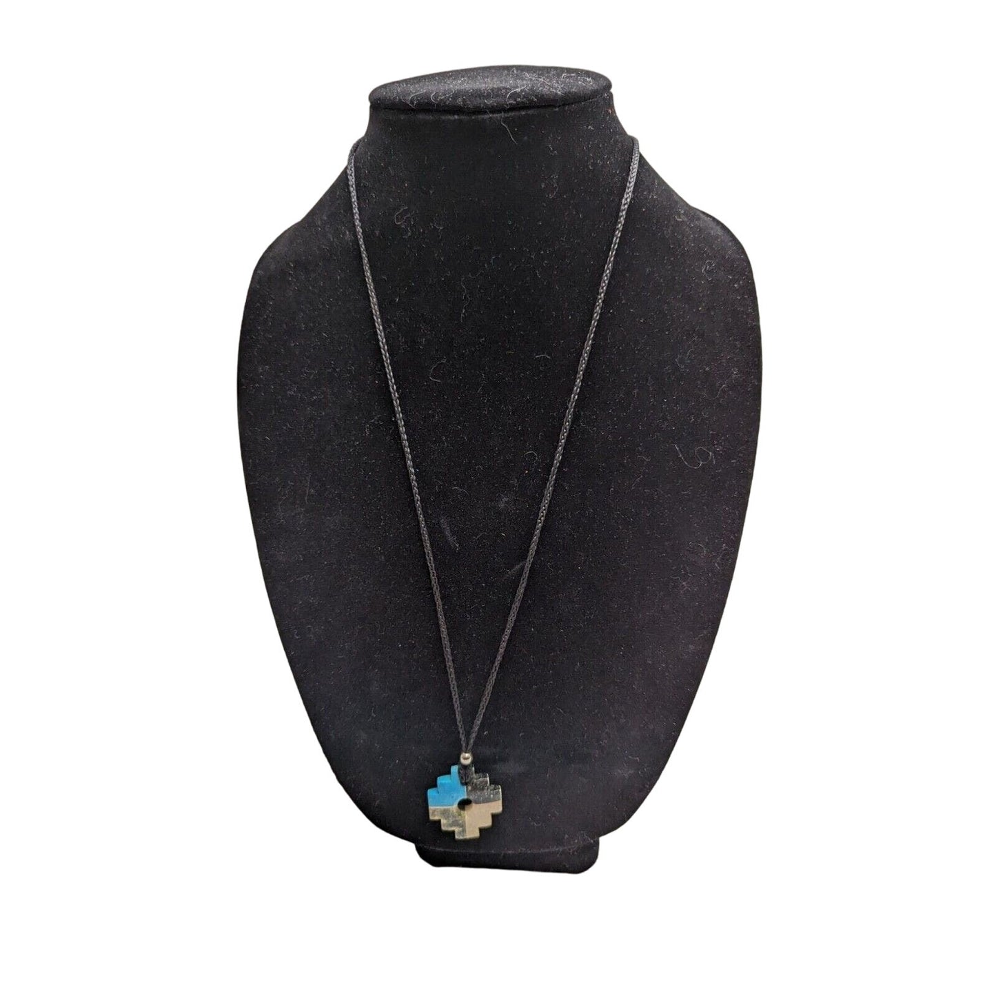 Vintage Southwestern Aztec Stone Single Stone Pendant Necklace