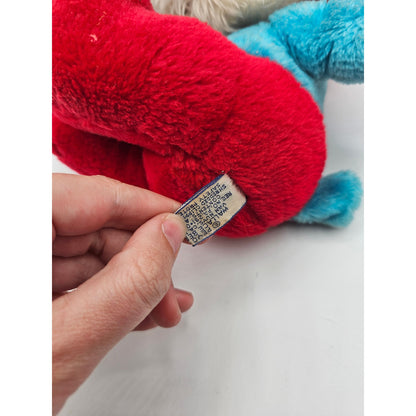 Vintage 1980s Wallace Berry Papa Smurf Plush Stuffed Animal Blue