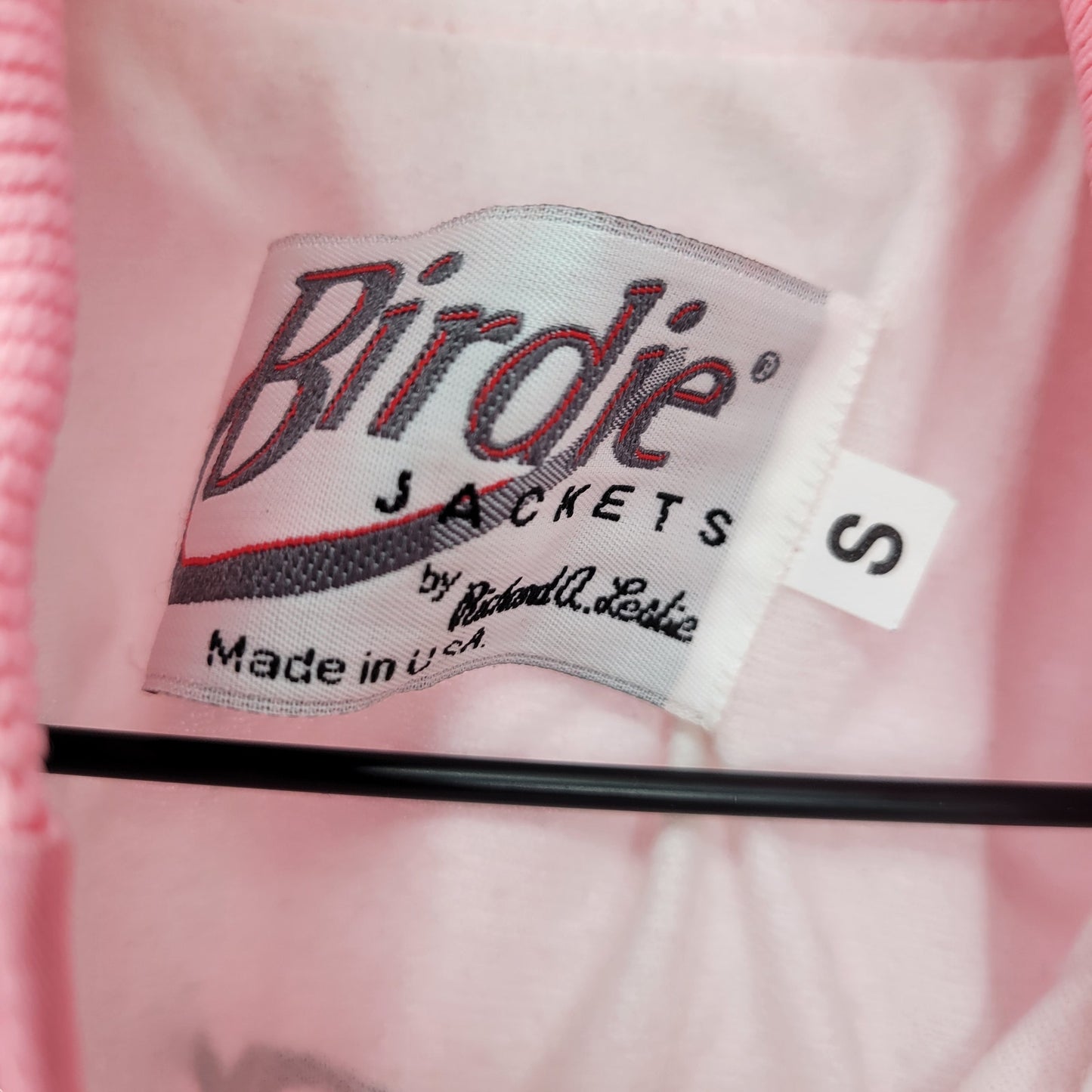 Vintage Birdie Pink Satin Jacket Womens S Pink Ladies Grease Pi Phi USA Made