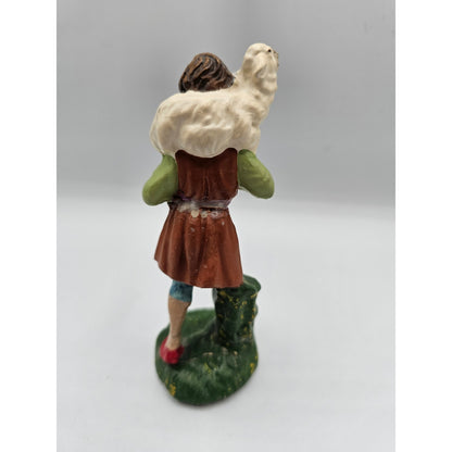 Vintage 1960s Paper Mache Christmas Nativity Figure Shepherd Depose Fontanini