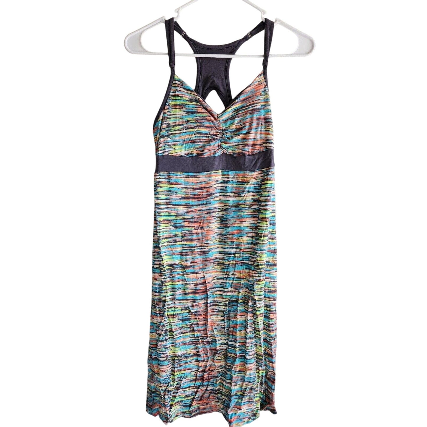 Dakini Womens Sz S Athletic Dress Knee Length Spacedye Built in Bra