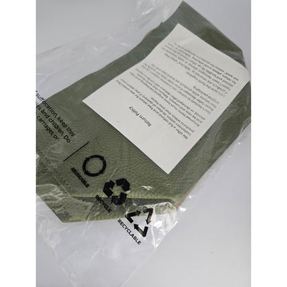 Oletha Leather Square Tissue Cover Avocado Green NEW