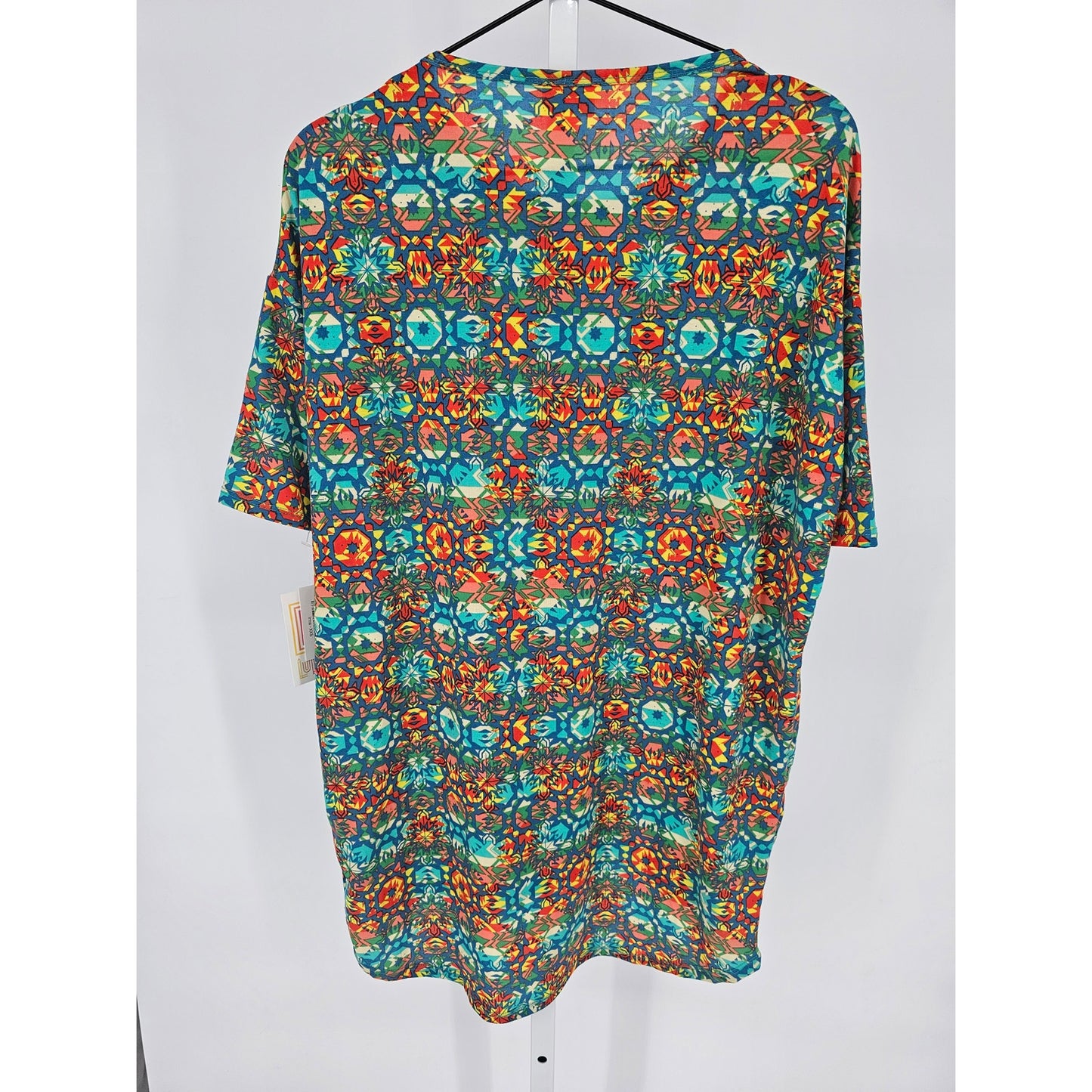 Lularoe Womens Sz XXS Irma Short Sleeve Tunic Top Floral Colorful NEW