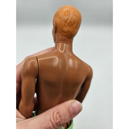 Vintage 1975 Malibu Ken Barbie Doll in Green Swimsuit Molded Blonde Hair