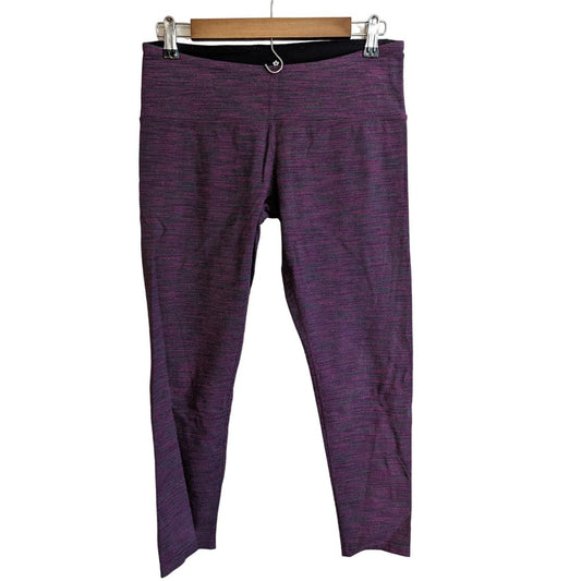 Tuff Athletics Womens Sz M Cropped Athletic Leggings Purple Space Dye