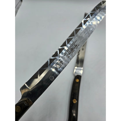 Set of 2 Vintage Griffon Hollow Ground Knife Set Stainless Razor Steel