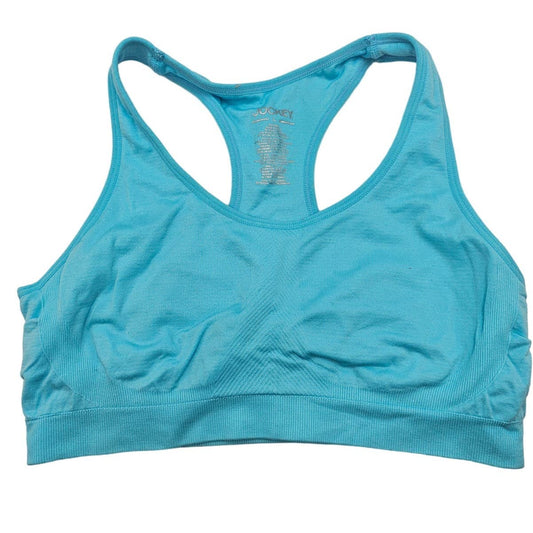 Jockey Womens Sz L Racerback Sports Bra Bright Blue