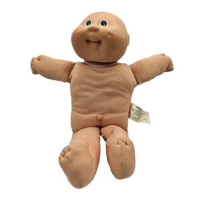 Vintage 1980s Cabbage Patch Kids Newborn Doll Xavier Bald Green Eyes