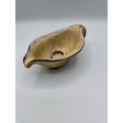 Frankoma Oral Roberts Tulsa 1971 Christ The Light of The World Candle Holder