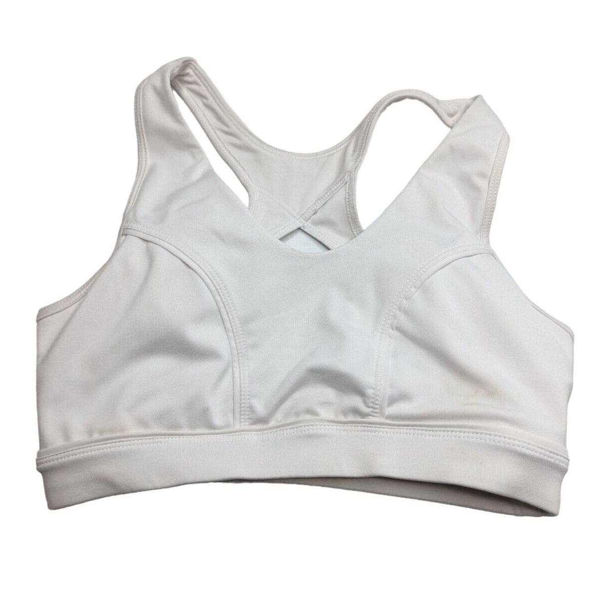 Tek Gear Womens Sz S Compression Sports Bra Solid White