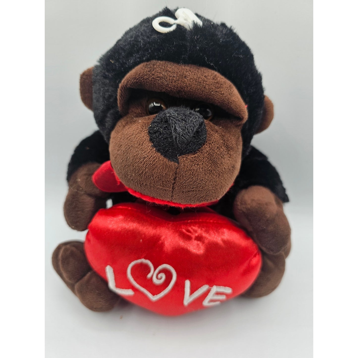 Vintage Y2K Plush Stuffed Animal Valentines Gorilla Red Heart NEW