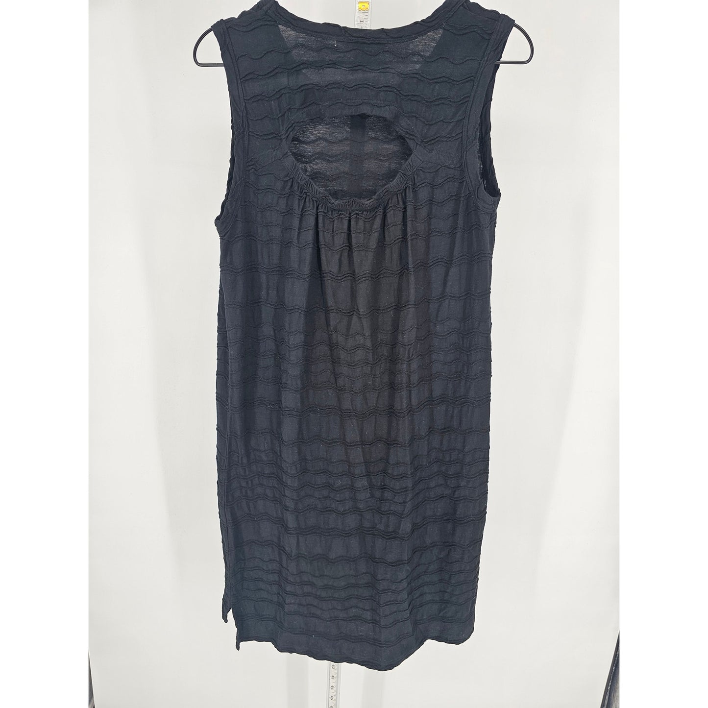 Mododoc Womens Sz S Sleeveless Knee Length Black Dress Textured Los Angeles