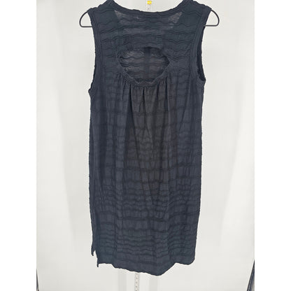 Mododoc Womens Sz S Sleeveless Knee Length Black Dress Textured Los Angeles