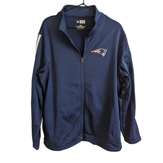 NFL Team Apparel Mens Sz L New England patriots Soft Shell Zip Up Jacket