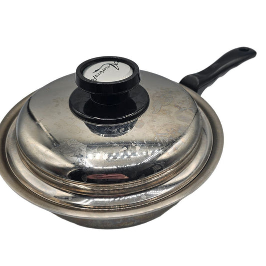 Kitchen Craft by Americraft Pot Pan Small Skillet Stainless Steel w/ Lid