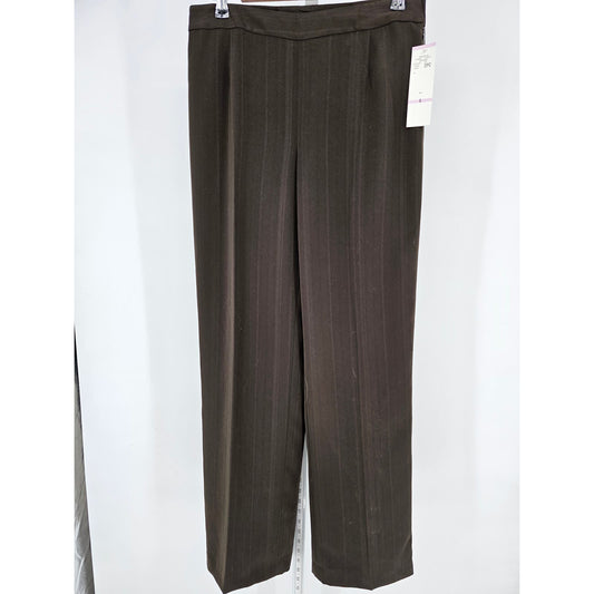 Jones Wear Suit Womens Sz 6 Straight Leg High Waist Dress Pants Chocolate Brown