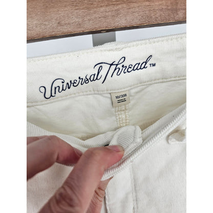 Universal Threads Womens Sz 10 (30") Skinny Corduroy Pants Ivory Cream