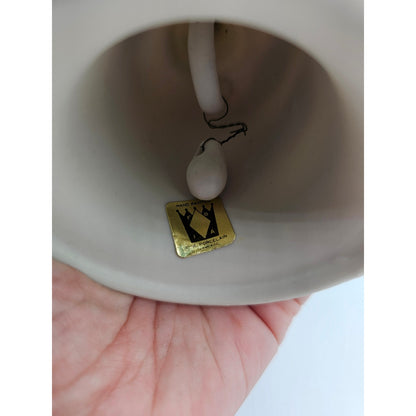 Vintage Hand Painted Porcelain Bell Floral Front Gold Top